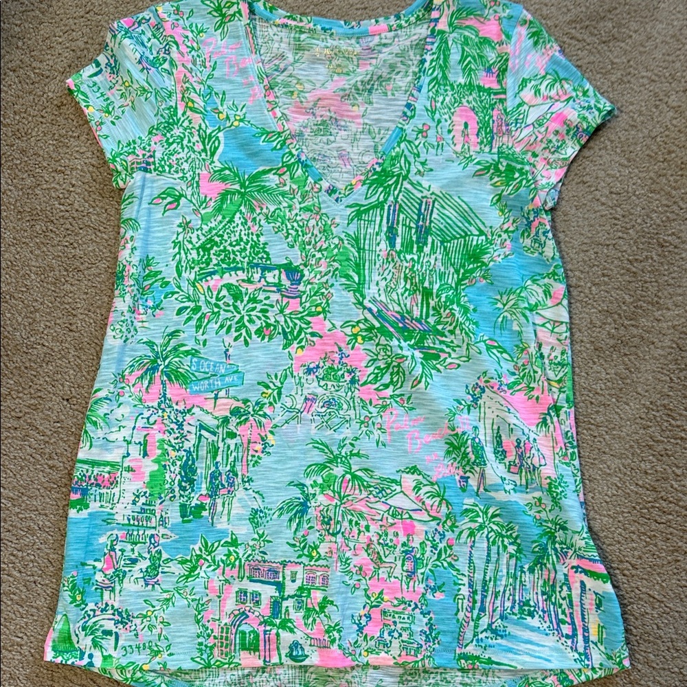 Lilly Pulitzer Vibrant Tropical Short Sleeve Tee